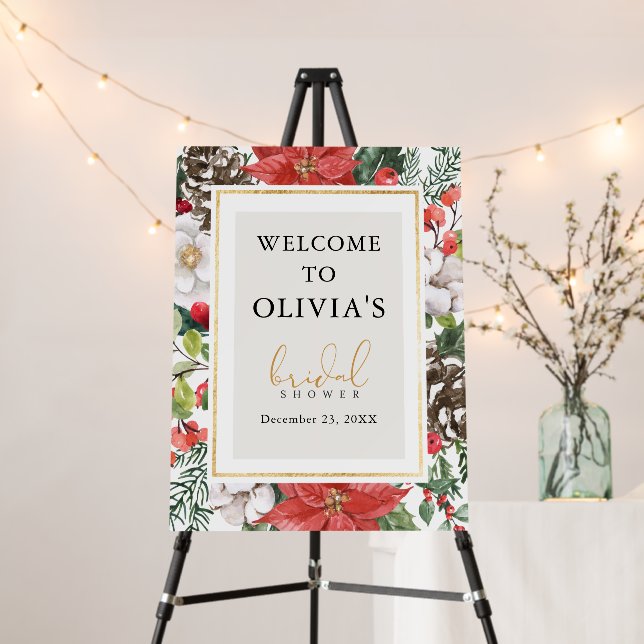 Christmas Winter Bridal Shower Foam Board (In Situ (Stand))