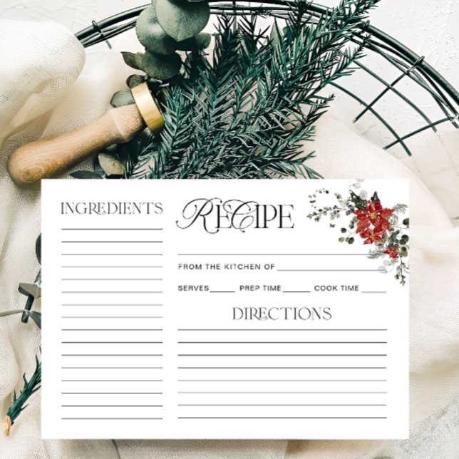 Christmas Winter Bridal Shower Recipe Card (Creator Uploaded)
