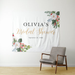 Christmas Winter Bridal Shower Tapestry