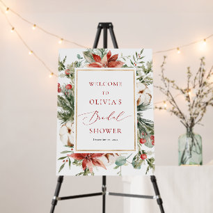 Christmas Winter Bridal Shower Welcome Foam Board