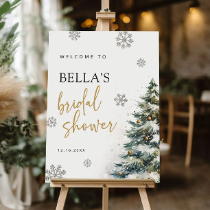Christmas Winter Bridal Shower Welcome Sign