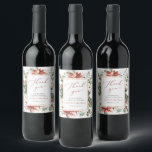 Christmas Winter Bridal Shower Wine Bottle Label<br><div class="desc">Christmas Winter Bridal Shower Wine Bottle Label</div>