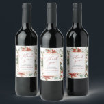 Christmas Winter Bridal Shower Wine Bottle Label<br><div class="desc">Christmas Winter Bridal Shower Wine Bottle Label</div>