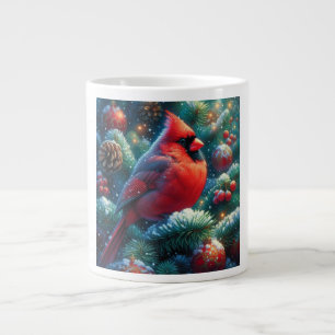 Christmas/winter Cardinal Giant Coffee Mug