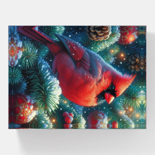 Christmas/winter Cardinal  Paperweight