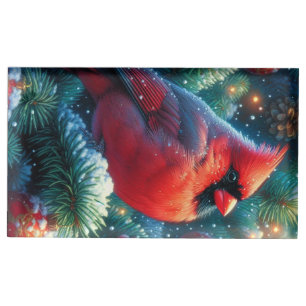 Christmas/winter Cardinal  Place Card Holder