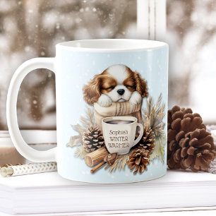 Christmas Winter Cavalier King Charles Dog Puppy Coffee Mug