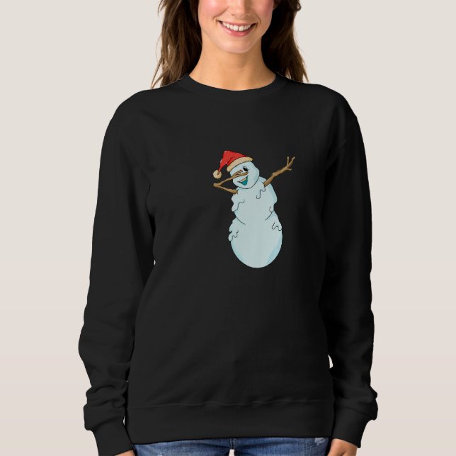 Christmas Winter Christmas Dab Xmas Dabbing Snowma Sweatshirt (Front)