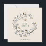 Christmas Winter Cream & Green Wreath | New Year Holiday Card<br><div class="desc">Christmas Winter Cream & Green Wreath | New Year Holiday Card</div>