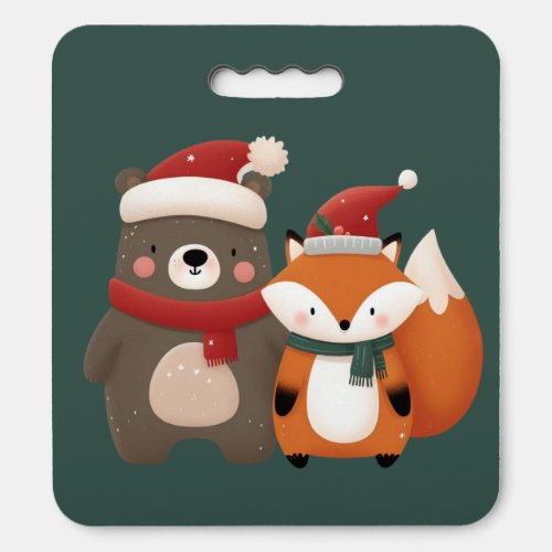 ChristmasWinter Cute Bear  Fox Seat Cushion