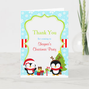 Christmas Winter Cute Penguins Thank you