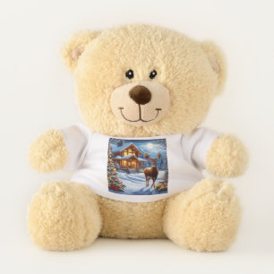 Christmas/Winter Deer Lodge Teddy Bear