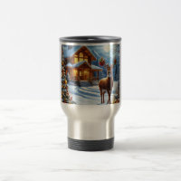 Christmas/Winter Deer Lodge