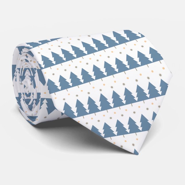 Christmas winter design neck tie (Rolled)