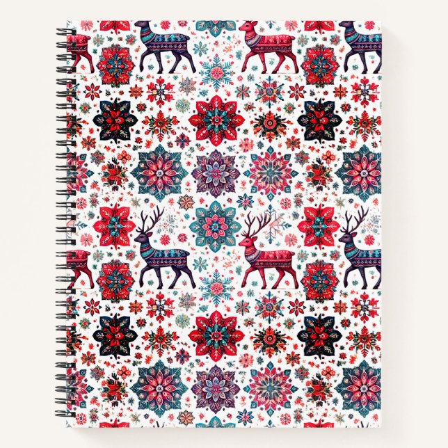 Christmas Winter Design Spiral Notebook (Front)
