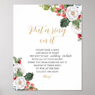 Christmas Winter dont say bride Bridal Shower Poster