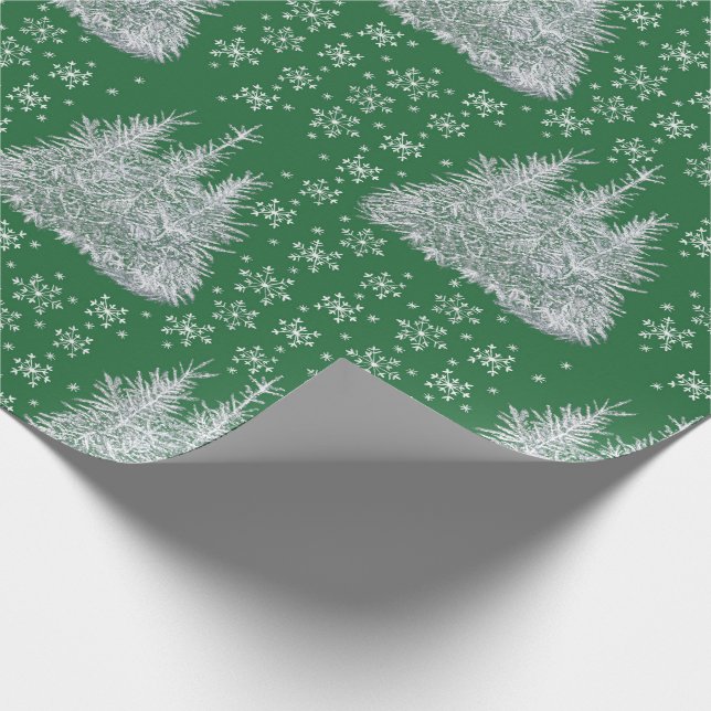 Christmas Winter - emerald green Wrapping Paper