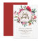 christmas winter floral baby shower invitation
