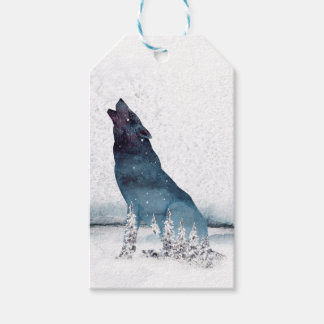 Christmas Winter Forest Wolf Gift Tags