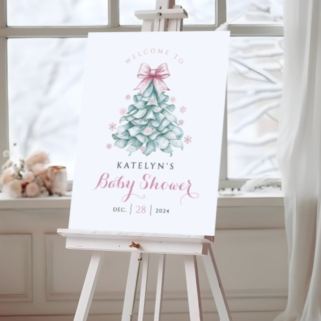 Christmas Winter Girl Baby Shower Foam Board (Creator Uploaded)