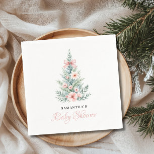Christmas Winter Girl Baby Shower Napkins