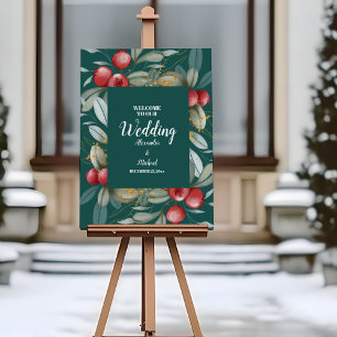 Christmas Winter Greenery Wedding Foam Board