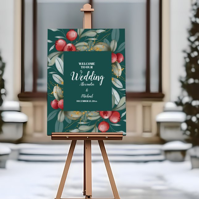 Christmas Winter Greenery Wedding Foam Board (Creator Uploaded)