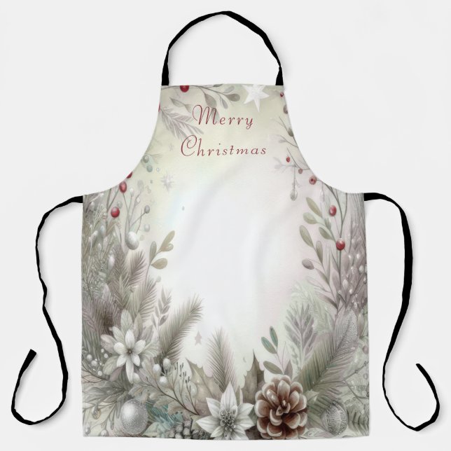 Christmas Winter Holiday Apron (Front)