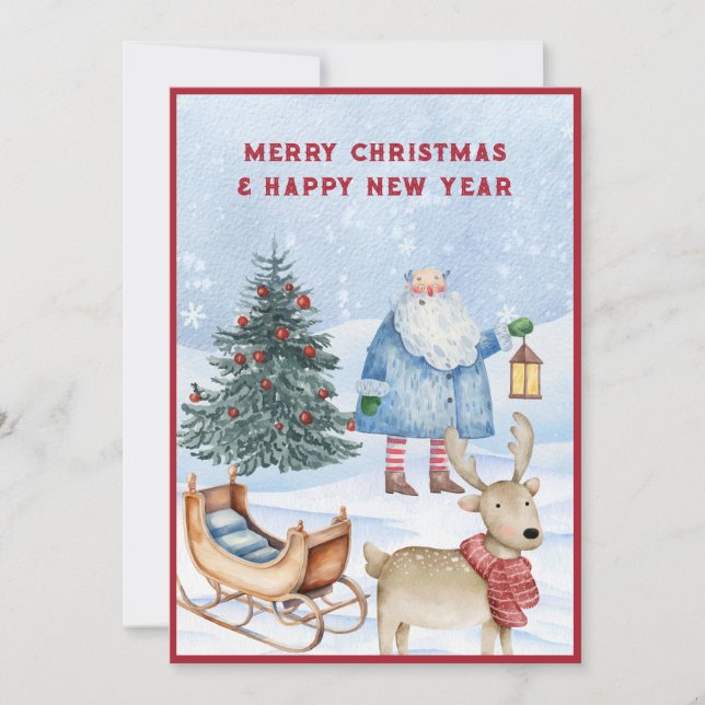 Christmas winter  holiday card (Front)