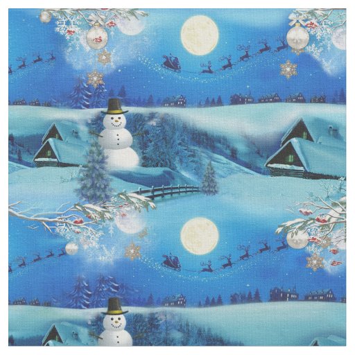 Christmas Winter Holiday Celebration Fabric