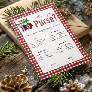 Christmas Winter Holiday Purse Bridal Shower Game