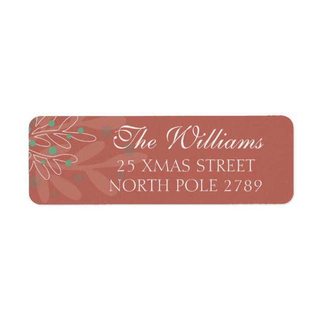 Christmas winter holidays mistletoe label (Front)