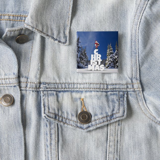 Christmas winter landscape button (In Situ)