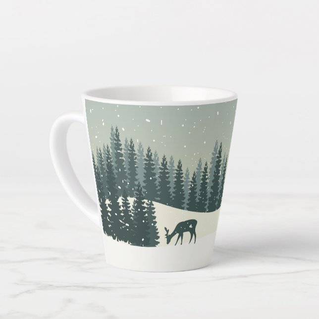  Christmas winter landscape Latte Mug (Left Angle)