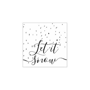 Christmas Winter Let it Snow Rubber Stamp