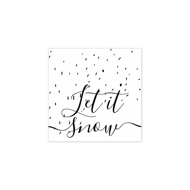 Christmas Winter Let it Snow Rubber Stamp
