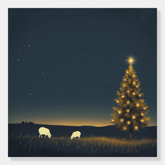 christmas winter night poster foam board (Front)