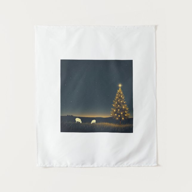 christmas winter night Tapestry (Front)