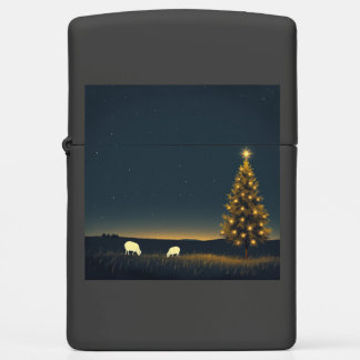 christmas winter night Zippo Lighter