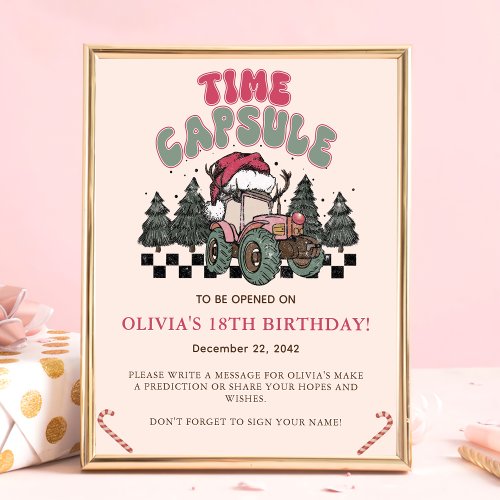 Christmas Winter Onederland Birthday Time Capsule Poster