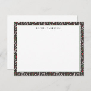 Christmas Winter Pattern Blank  Note Card