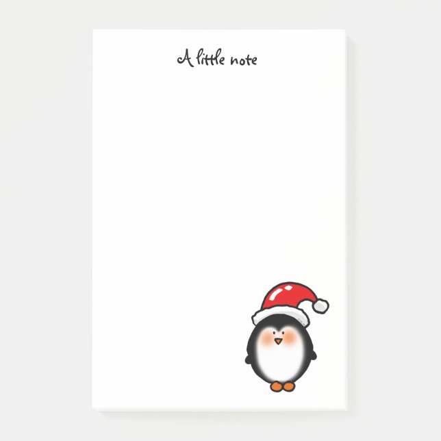 Christmas winter penguin - Merry Christmas Post-it Notes (Front)