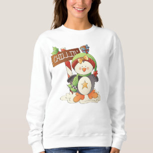 Christmas winter Penguin women Sweatshirt