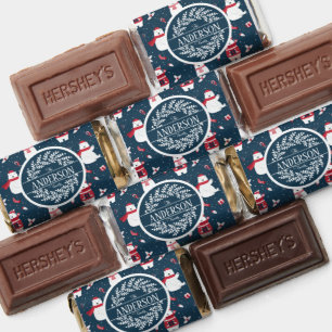 CHRISTMAS WINTER POLAR BEAR FAMILY MONOGRAM HERSHEY'S MINIATURES