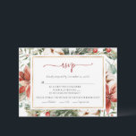 Christmas Winter Red Green Gold Wedding RSVP Card<br><div class="desc">Celebrate your holiday wedding with our Christmas Winter Red Green Gold Wedding RSVP Card! This elegant design features festive red, green, and gold accents, perfect for setting the tone for a magical winter celebration. With its classic yet stylish look, this RSVP card complements any Christmas-themed wedding, ensuring your guests can...</div>