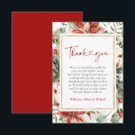 Christmas Winter Red Green Gold Wedding Thank You Card<br><div class="desc">Spread holiday cheer and gratitude with our Christmas Winter Red Green Gold Wedding Thank You Card! This festive design beautifully combines rich red, green, and gold accents, making it the perfect way to thank your guests for being a part of your special day. Whether it’s their presence, love, or thoughtful...</div>