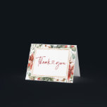 Christmas Winter Red Green Gold Wedding Thank You Card<br><div class="desc">Spread holiday cheer and gratitude with our Christmas Winter Red Green Gold Wedding Thank You Card! This festive design beautifully combines rich red, green, and gold accents, making it the perfect way to thank your guests for being a part of your special day. Whether it’s their presence, love, or thoughtful...</div>