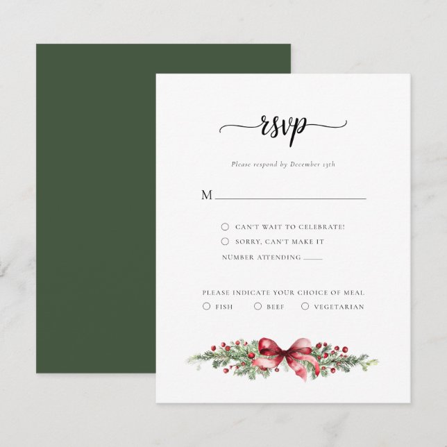 Christmas Winter RSVP Card (Front/Back)