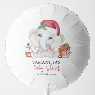 Christmas Winter Santa Baby Elephant Shower Balloon
