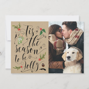 Christmas winter Save the Date card invitation